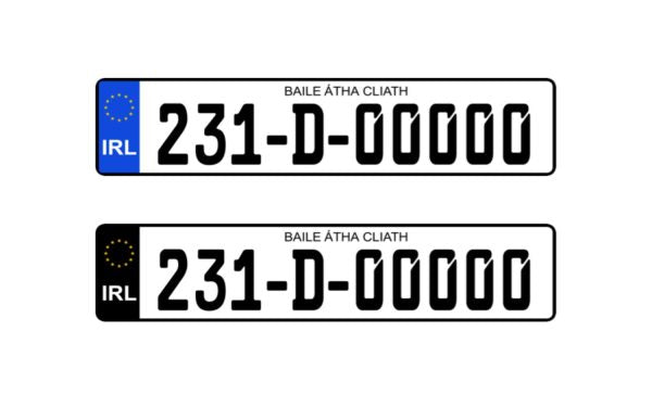 Tinted 2D German Font Number Plates