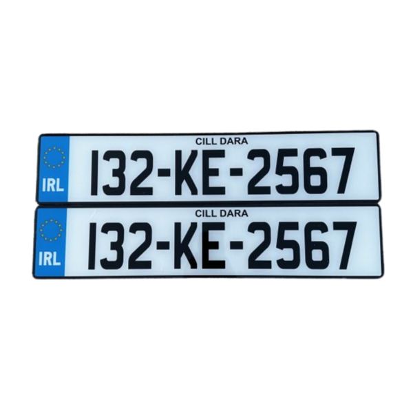 2D Standard Font Number Plates